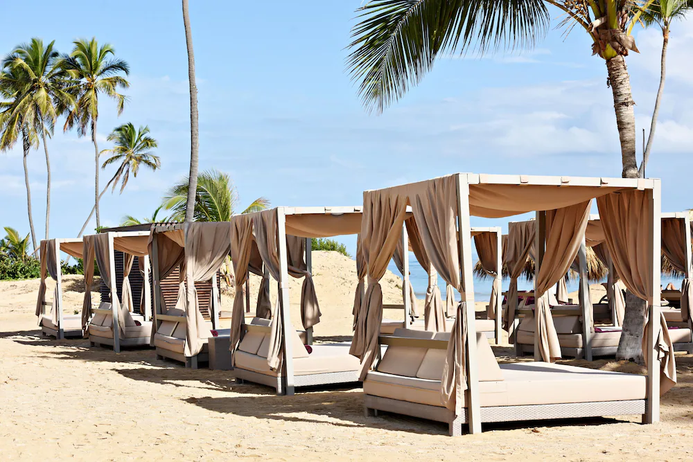 Private beach cabanas